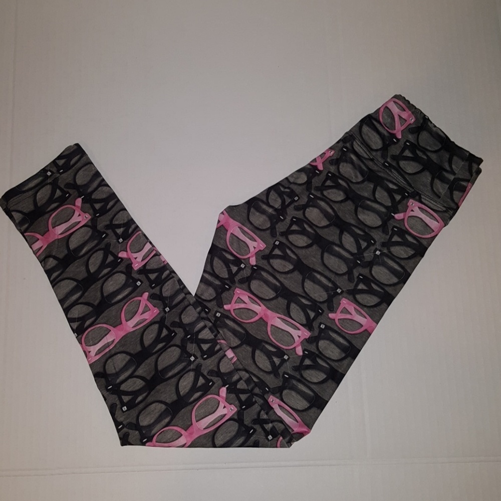 Justice Leggings with Cute Glasses Print